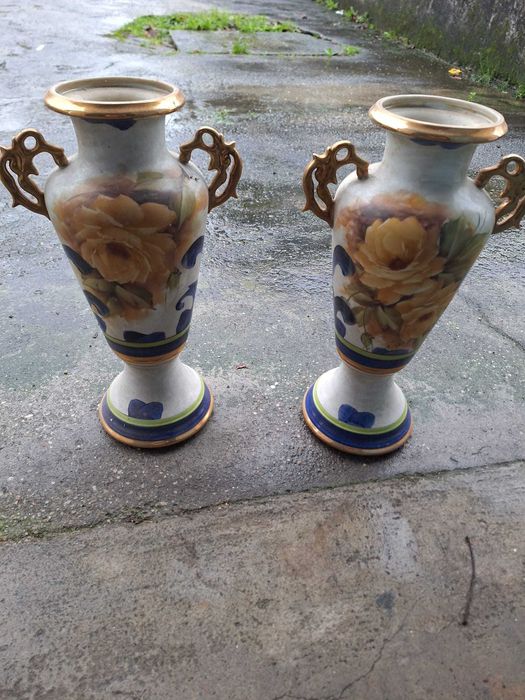 Vasos pintados á mão