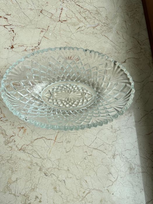 PRL kryształ miska długość 24 cm, łódeczka