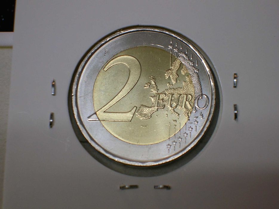 Espanha / moeda 2 euros - 2015 / 30º Aniv. Bandeira U.E.