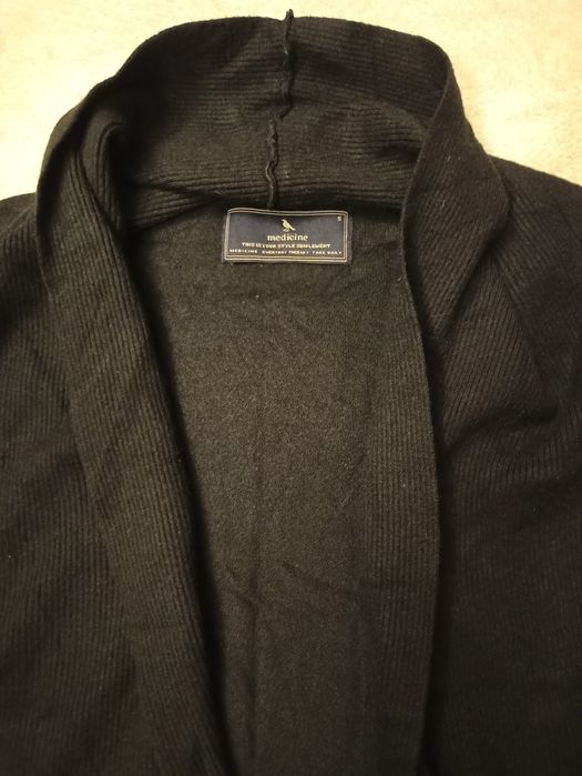 Sweter kardigan czarny damski S Medicine