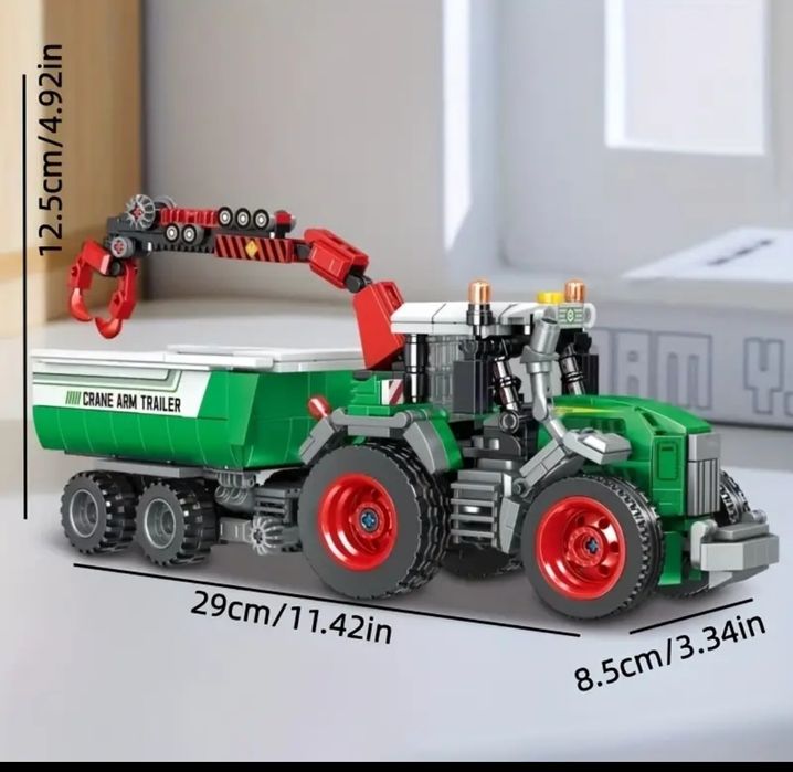 Конструктор трактор,бульдозер, комбайн (+1000деталей)