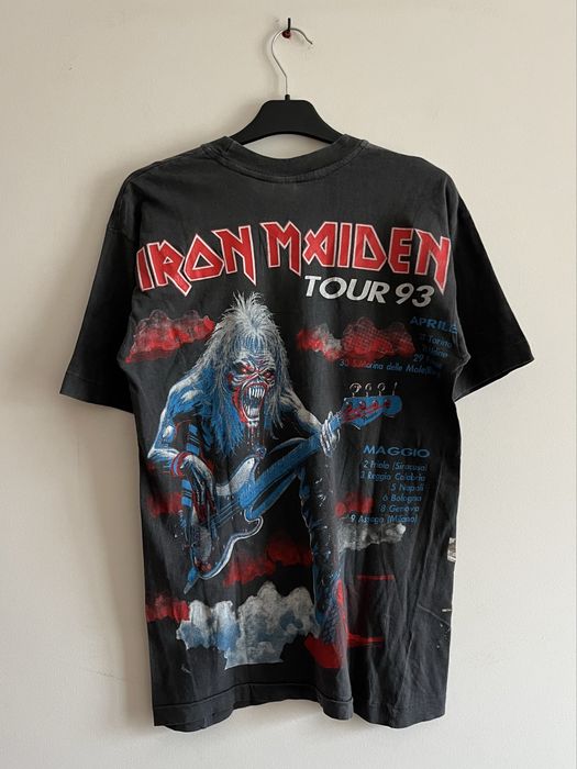 T-shirt Vintage Iron Maiden 1993 Tour em Itália