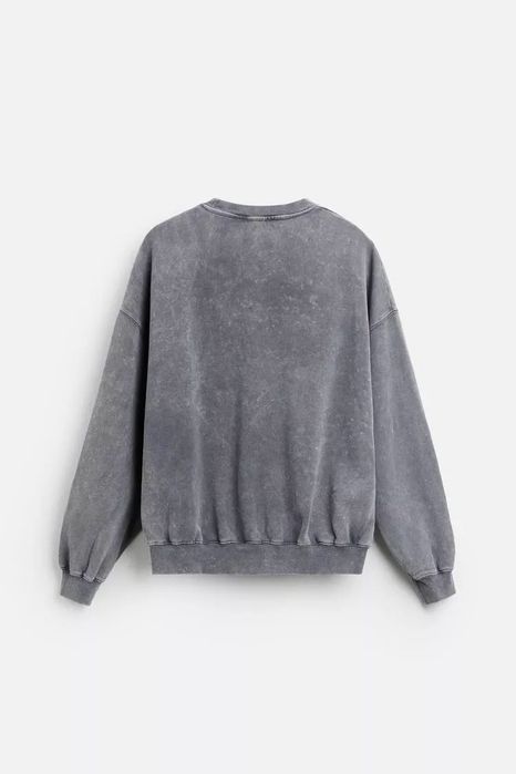 Світшот толстовка худі з принтом та вивареним ефектом