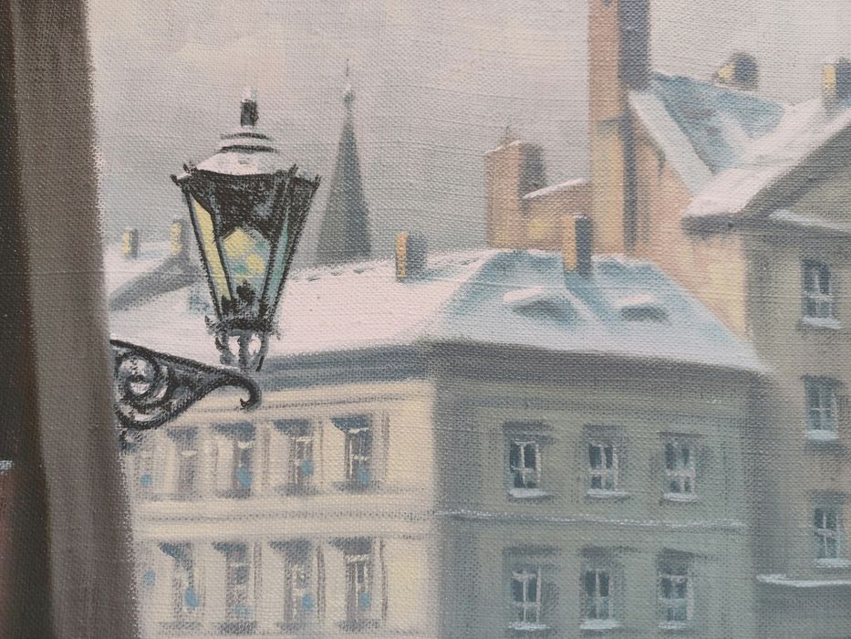 Stary obraz na płótnie Georges Csapo