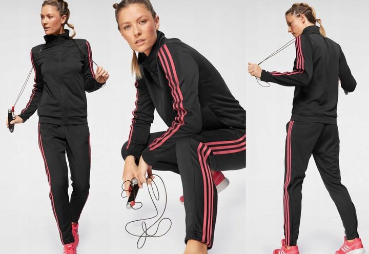 Adidas spodnie dresowe kolor khaki / róż M + gratis
