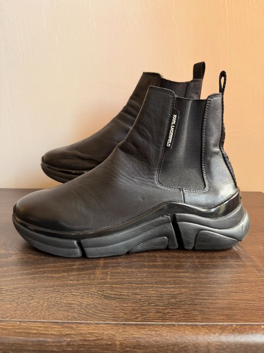 Skórzane buty Karl Lagerfeld Chelsea Venture Gore