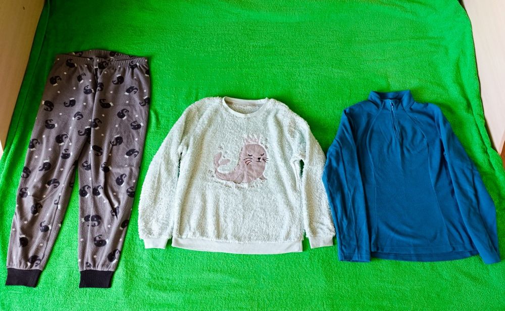 Теплая флисовая пижама Джордж, флиска Декатлон на М-Л 48-50