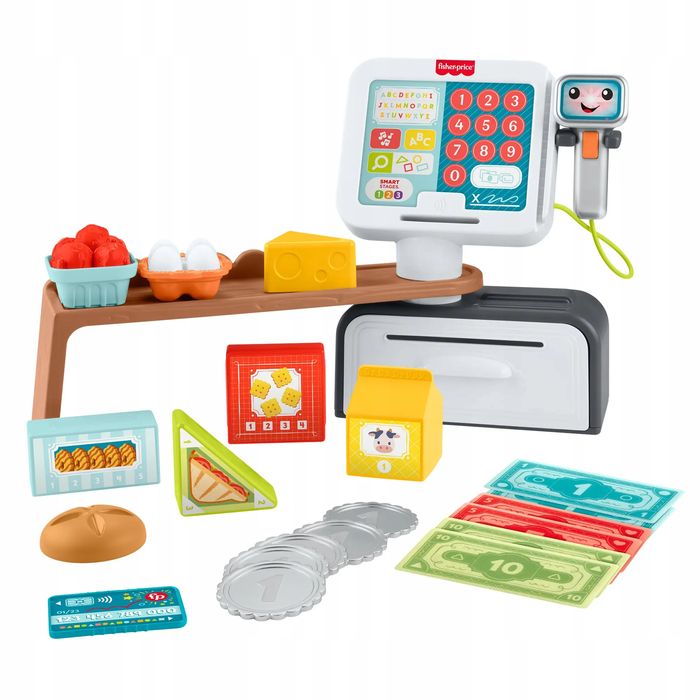 Fisher-Price Ucz się i śmiej Sklepik Kasa fiskalna Kupuj i skanuj JGW98. Fisher Price. Nowy Produkt