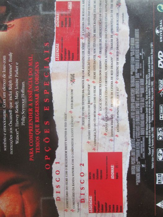 Dragão Vermelho, Ralph Fiennes, Emily Watson,  Anthony Hopkins