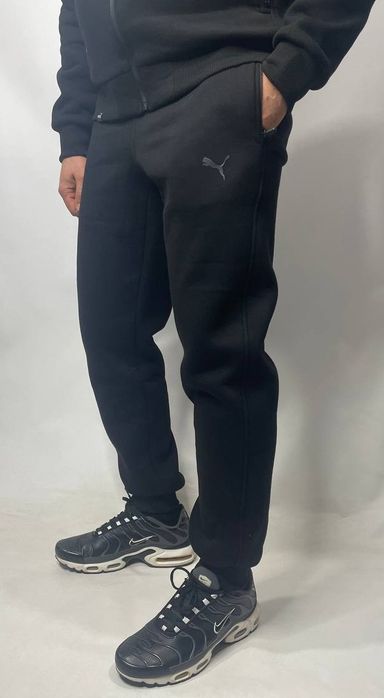 Мужской спортивный костюм Puma зимний теплый на флисе
