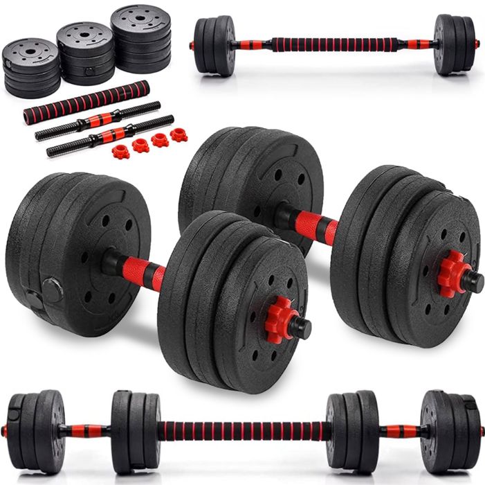 Zestaw XXL HANTLE REGULOWANE 20 kg Ciężary Bitumiczne 2x10 kg