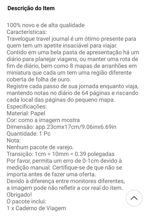 Diário de viagem (Novidade)