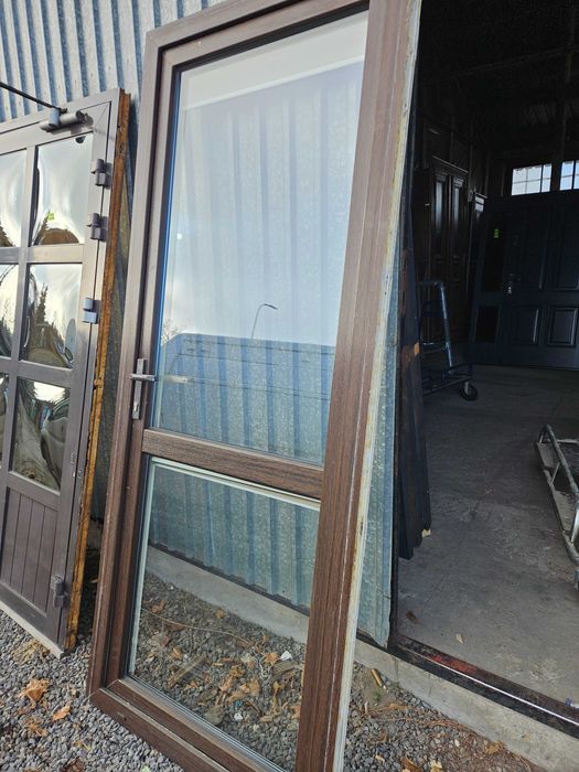 DRZWI Zewnętrzne Plastikowe PCV Wejściowe Przeszklone Balkon 95x228cm