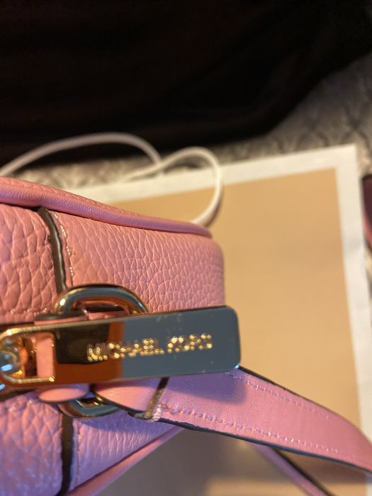 Mala/carteira Michael Kors pele/rosa Estrear, tam medio