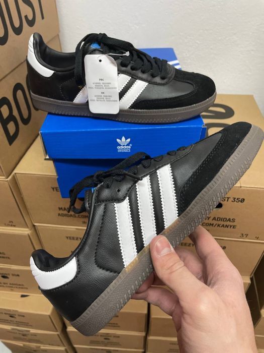 Женские кожанные кеды Adidas Samba черные / Адидас Самба 37 38 39 40