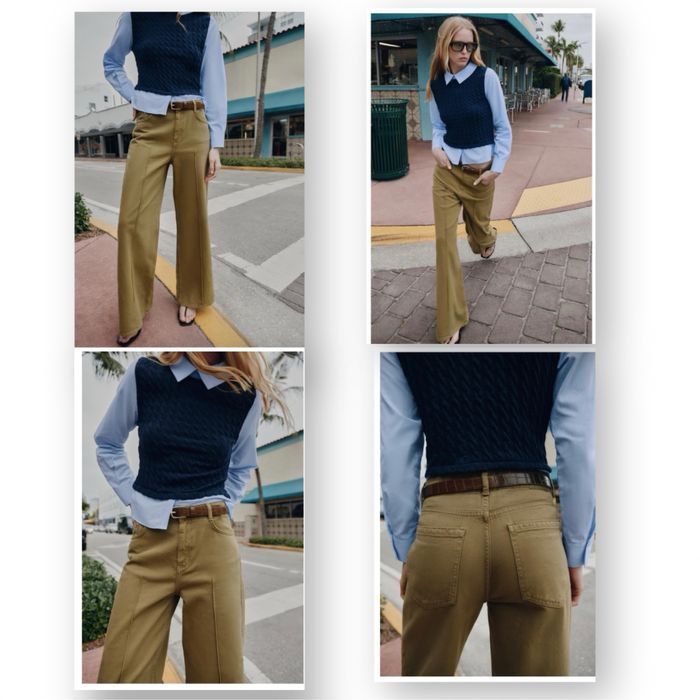 Джинси Zara wide leg з ременем