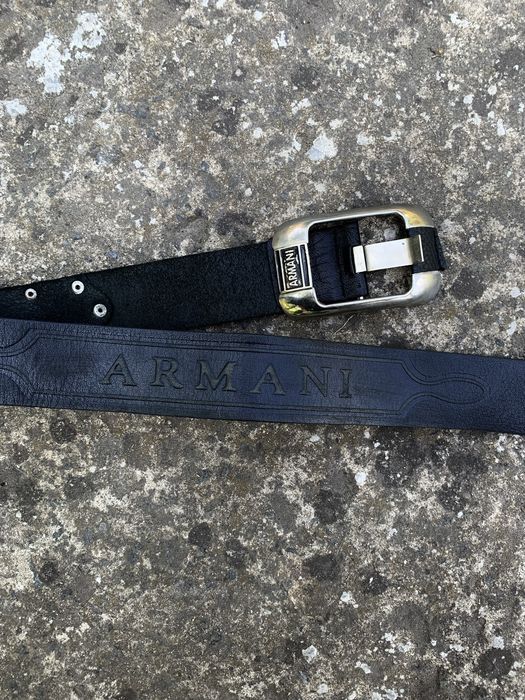 Вінтажний шкіряний ремінь Armani