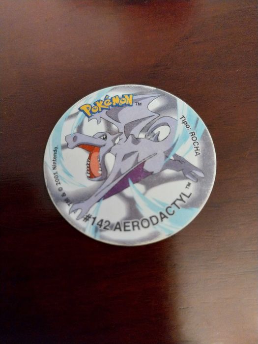 Aerodactil 142, Tazos Pokémon Attack 2, edição limitada, bom estado, raro