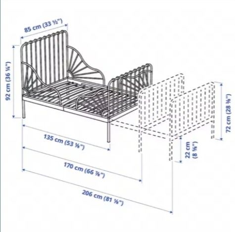 2шт ліжко Ikea minnen