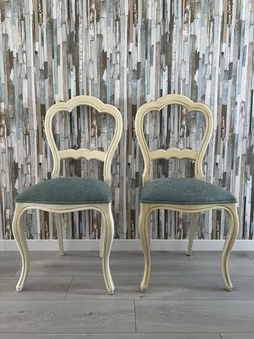 Conjunto de 2 cadeiras vintage estofadas