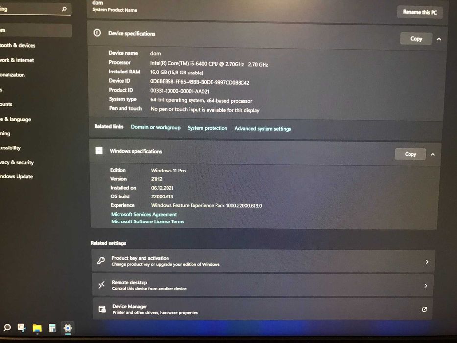 Офісний ПК (блок) i5-6400 \ 2.7GHz \ 16 GB \ 240 SSD \ 1 TB HDD