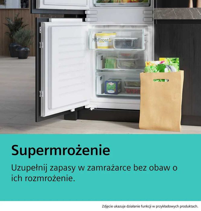 KI96N5SE0  Lodówka z dolnym zamrażalnikiem do zabudowy 193.5