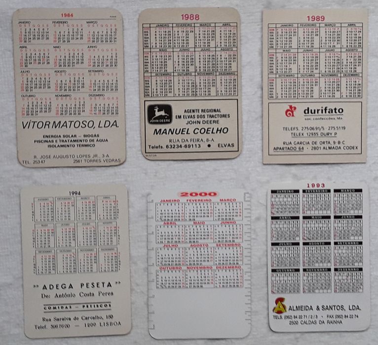 Calendários de bolso - Tema: Motos