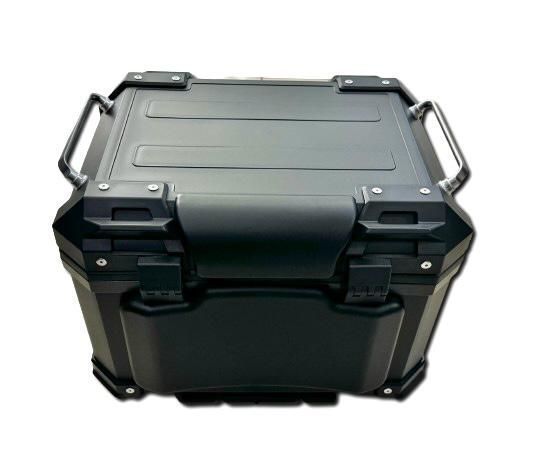 top case 45 litros em plastico abs black c/ encosto