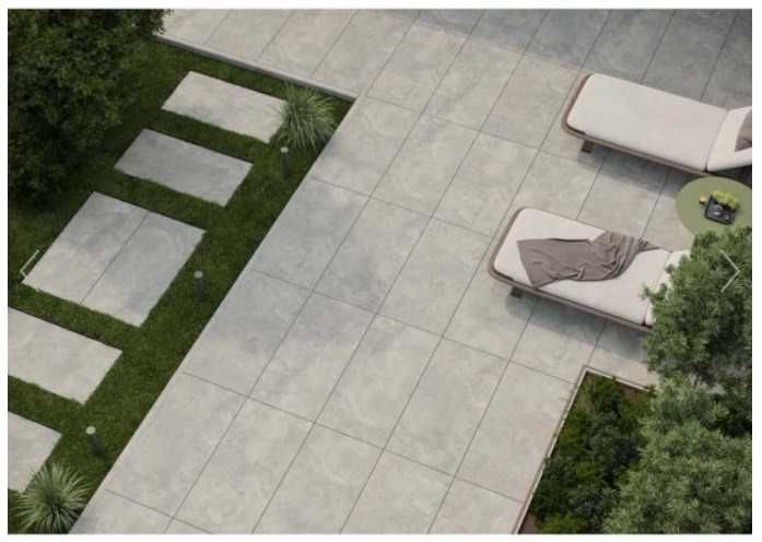 Gres szkliwiony QUENOS grey light mat 120x60 gat.1, karton 2szt = 1,42