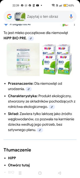 Mleko HIPP dla dzieci 600g