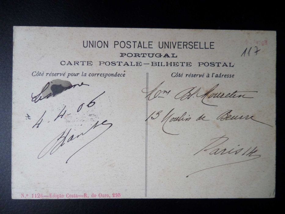 Postal antigo  ,  Belém  'Egreja dos Jeronimos'  1906