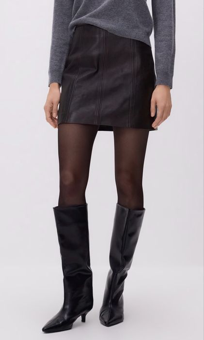 Натуральна шкіряна спідниця reserved L