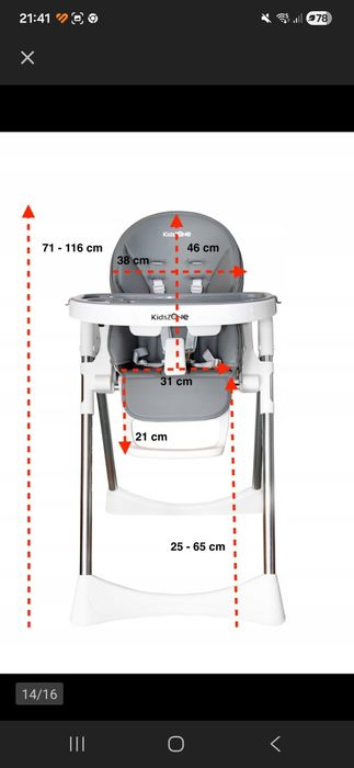 Krzesełko do karmienia Kids Zone