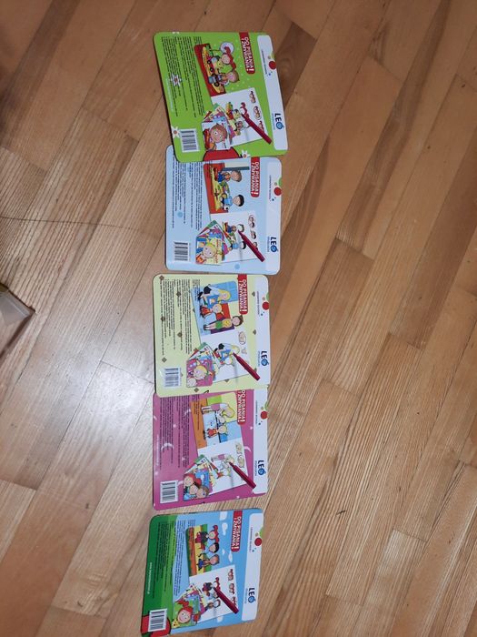 Edukacyjne ksiazeczki o emocjach, 5 szt, leonardo school, stan bdb