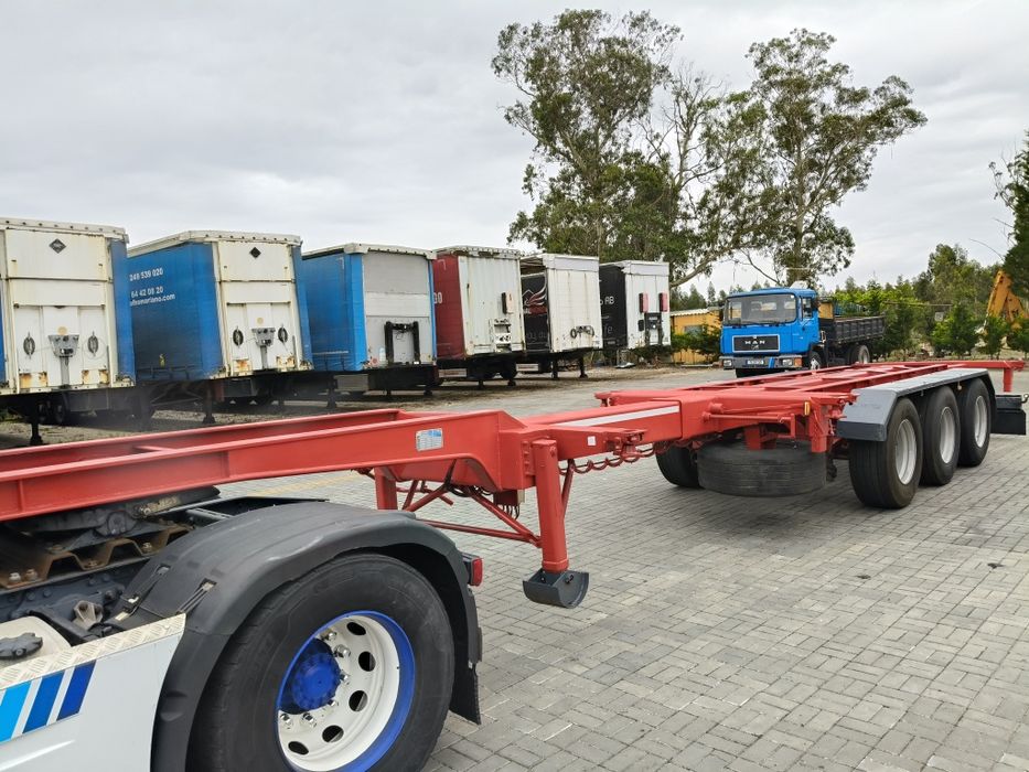 Porta contentores extensível semi reboque