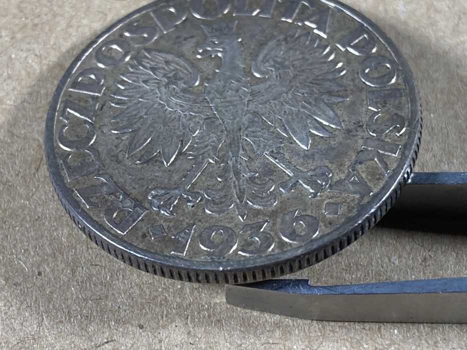 Moneta 5 złotych Żaglowiec 1936