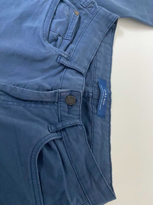 Calças Chino Azul Zara