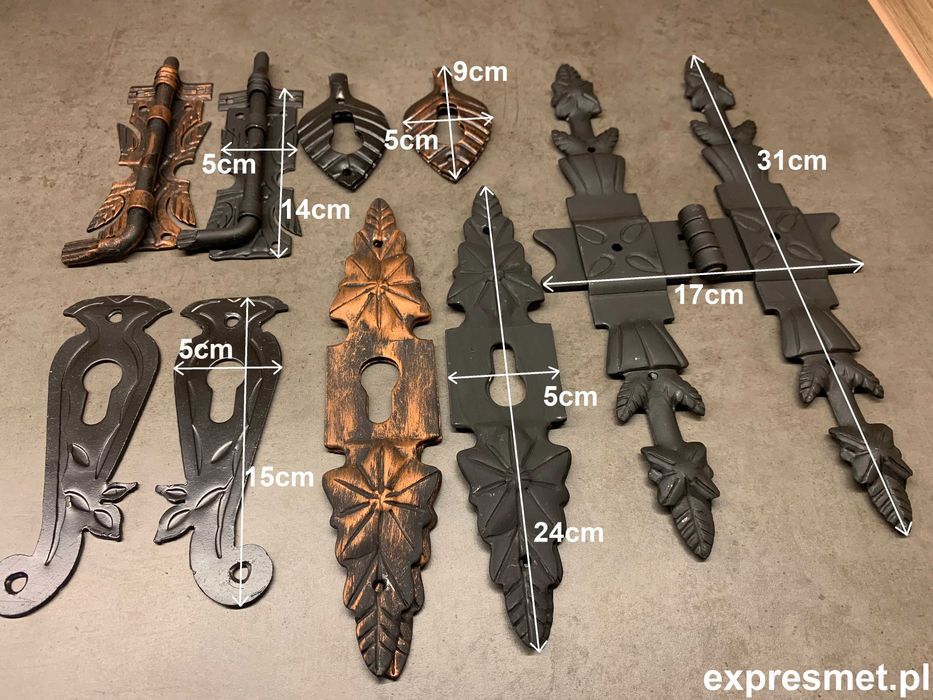 Szyld kuty na wkładkę zamka kompl.2 szt Piekny szyld do drzwi Retro !