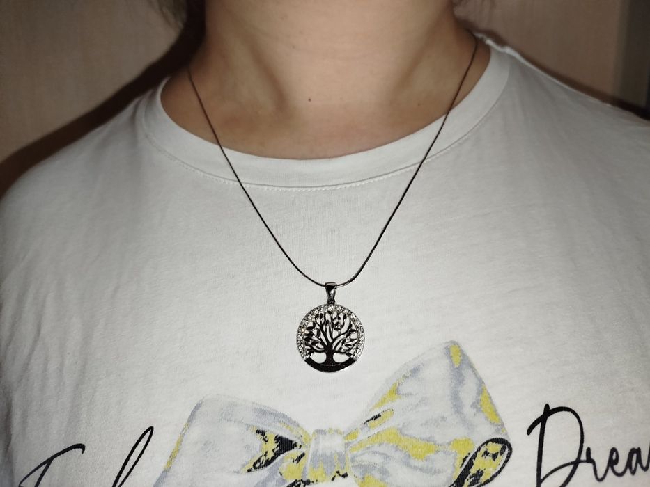Підвіска срібна з ланцюжком дерево життя