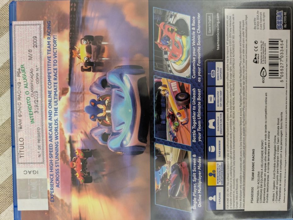 Jogo PS4 Team Sonic Racing (Edição Portuguesa)