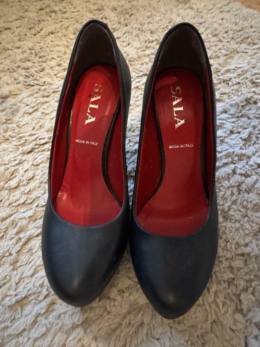 Szpilki Sala buty damskie czarne skórzane roz.36