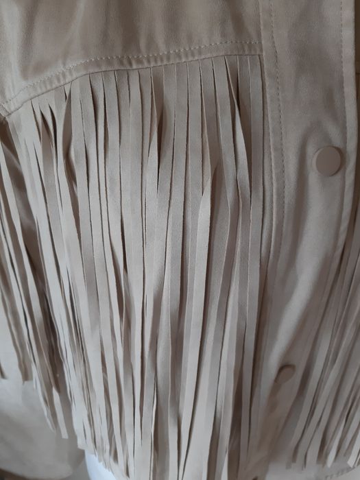 Zara frędzle kurtka lato kowbojka wesele młoda kolekcja boho kowbojka