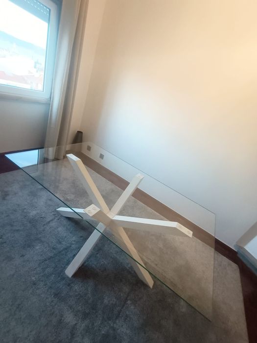 Mesa Jantar Vidro - 160x95cm