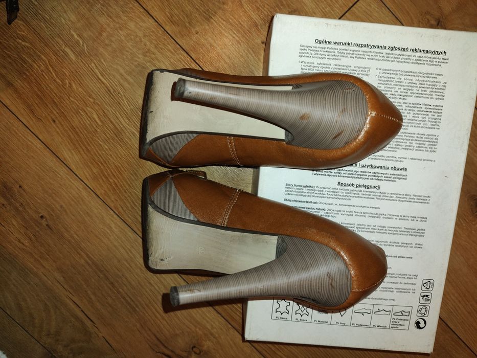 Brązowe szpilki rozmiar 39