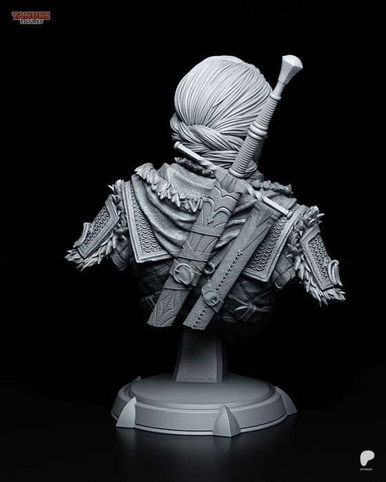 Figurka Popiersie Ciri, Wiedźmin, Żywica, Ręcznie Malowana