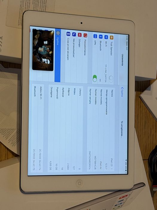iPad Air 16GB WiFi oryginalny zestaw 100 zł wysyłka gratis