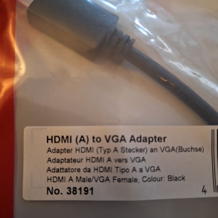 Adaptador  HDMI para VGA Novo