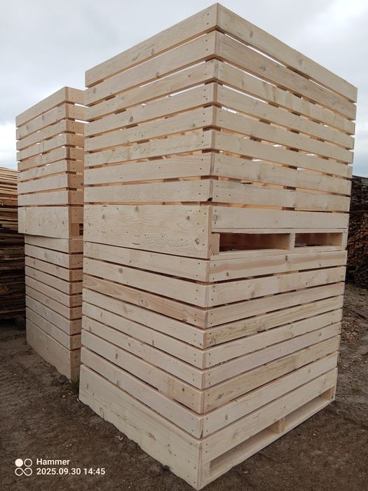 Skrzyniopalety drewniane nowe 150x120x115  mocne solidne producent palety