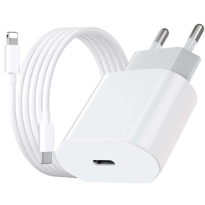 Ładowarka usb-c 20w kabel 2m szybkie ładowanie do iphone 14 13 12 11 x