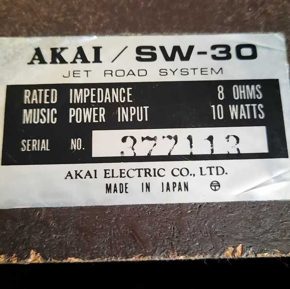 AKAI SW-30 Коллекционная акустика Jet Stream.Лабиринт Реактивный поток